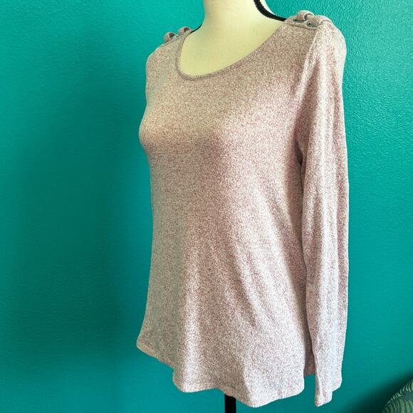 89th & Madison Light Pink Soft Long Sleeve Sweater Women's Small - Picture 2 of 9